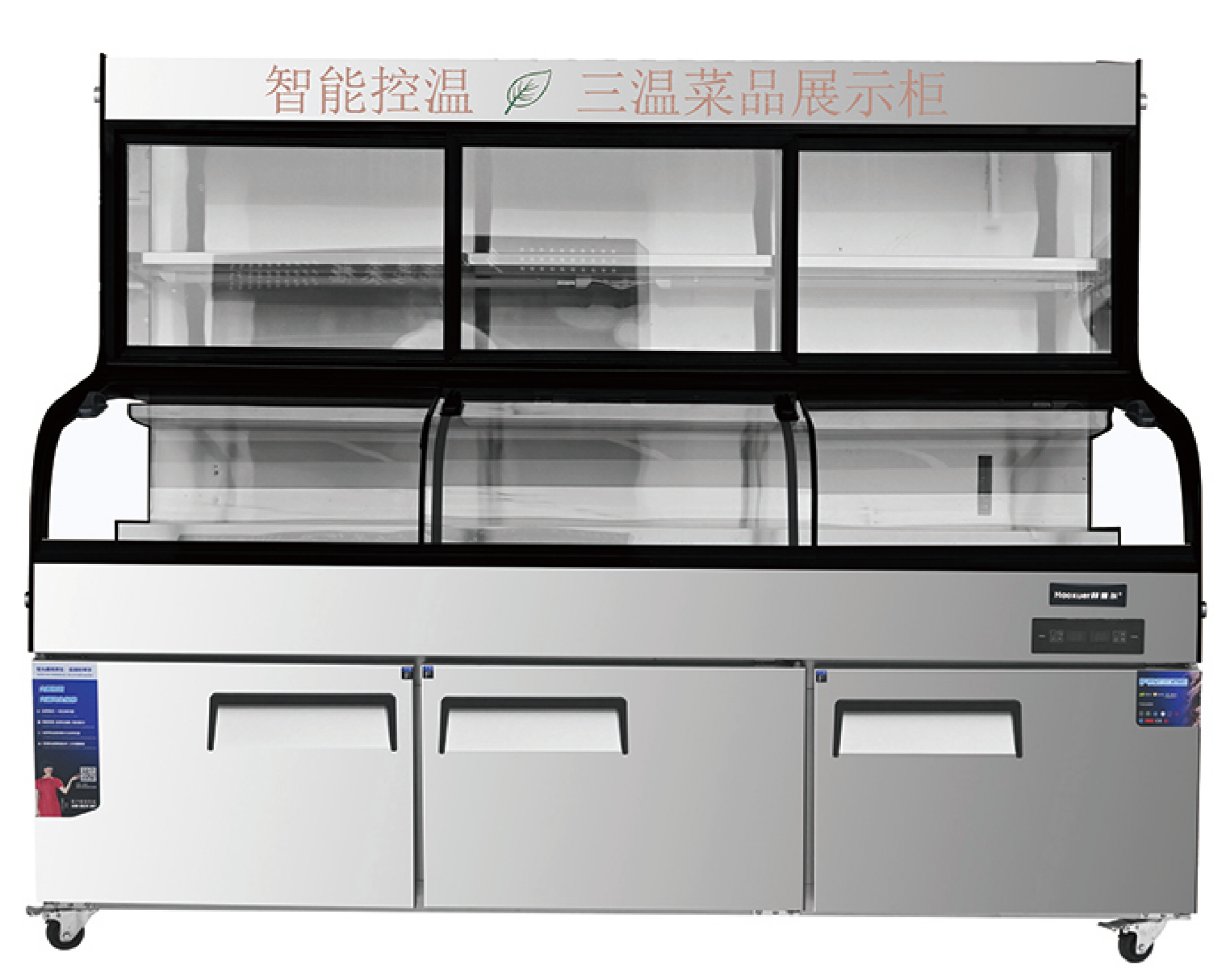 Three Temp Display Case